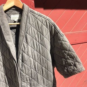 CURRENT/ELLIOT short sleeve quilted robe jacket